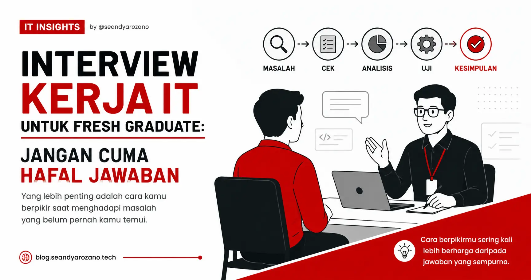 seandyarozano Interview kerja IT fresh graduate